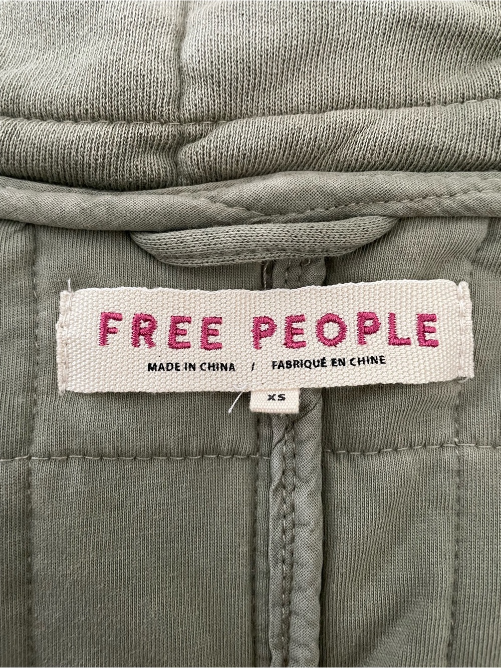 Free People Dolman Quilted Knit Jacket in Moss - Picture 4 of 16